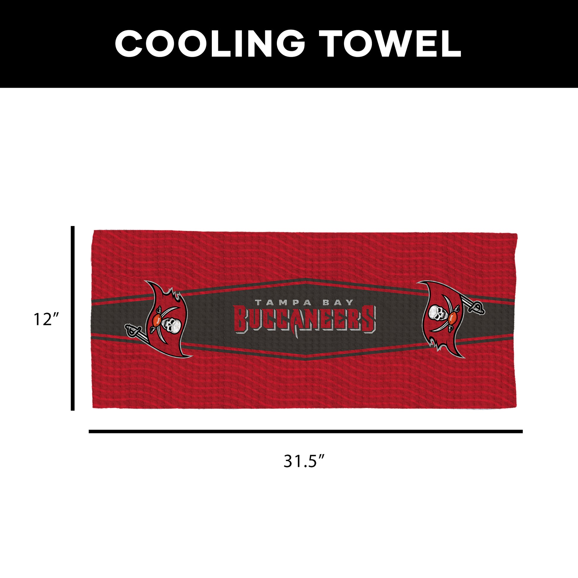 Tampa Bay Buccaneers Sweat Absorbing Towel Dimensions
