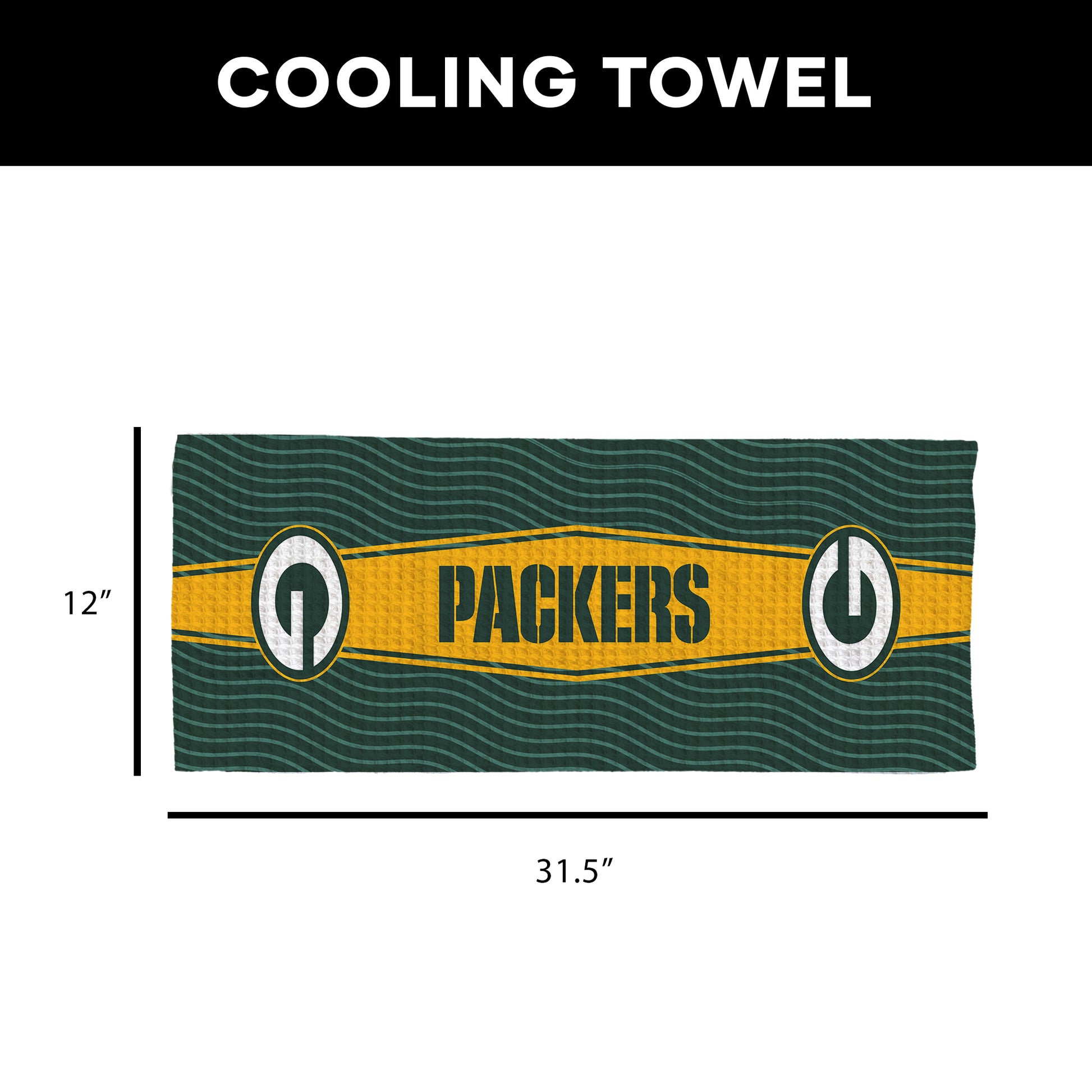 Green Bay Packers Sweat Absorbing Towel Dimensions