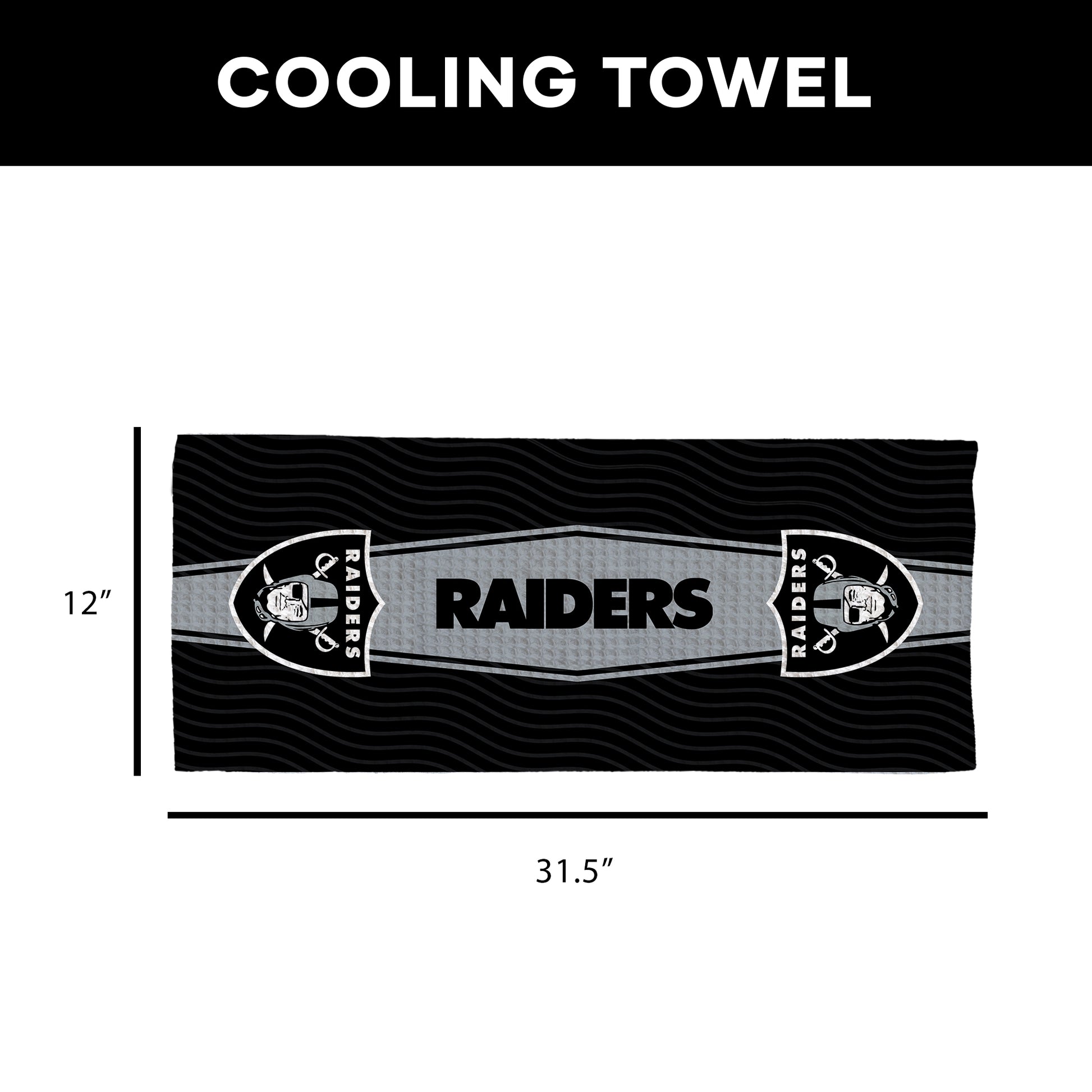 Las Vegas Raiders Sweat Absorbing Towel Dimensions