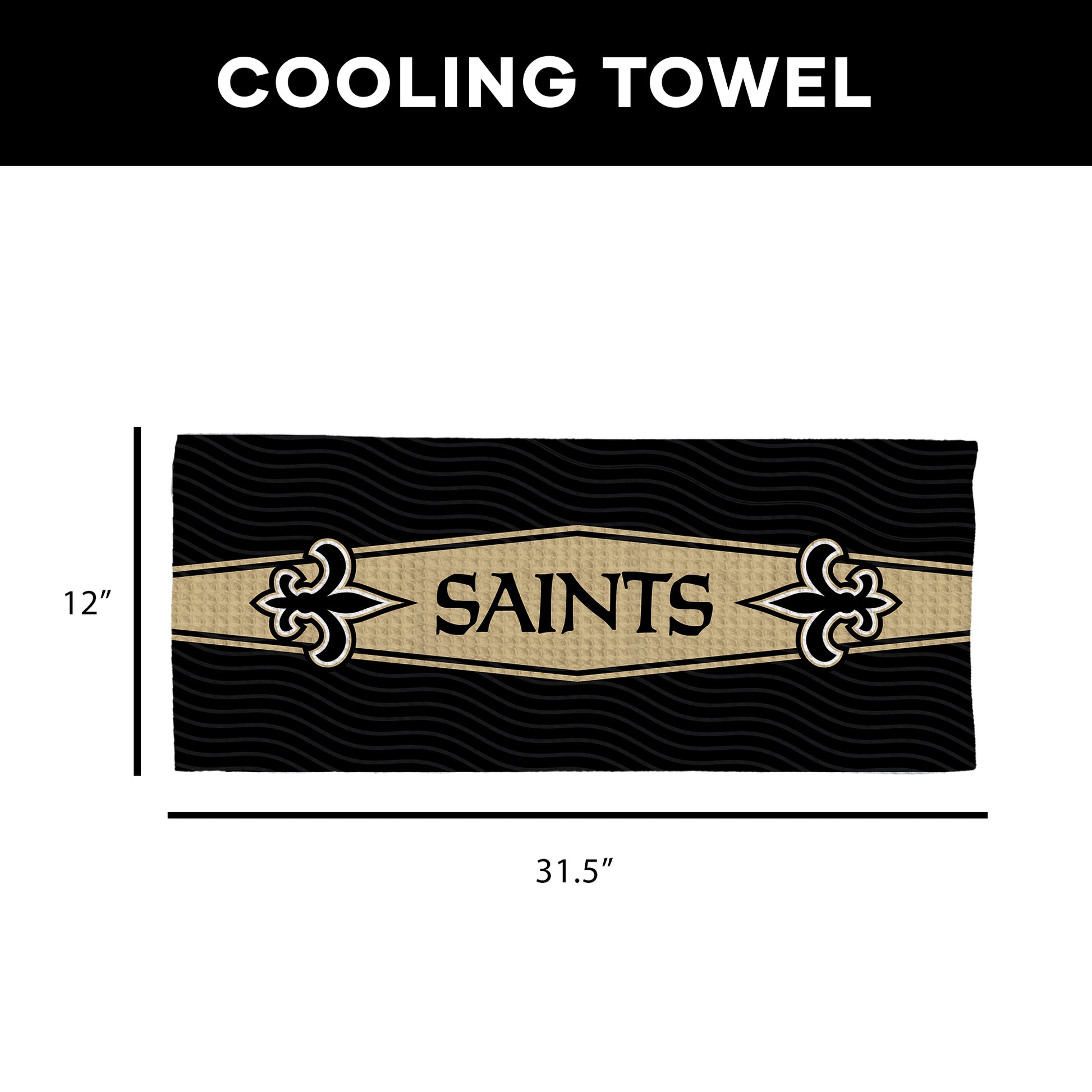 New Orleans Saints Sweat Absorbing Towel Dimensions