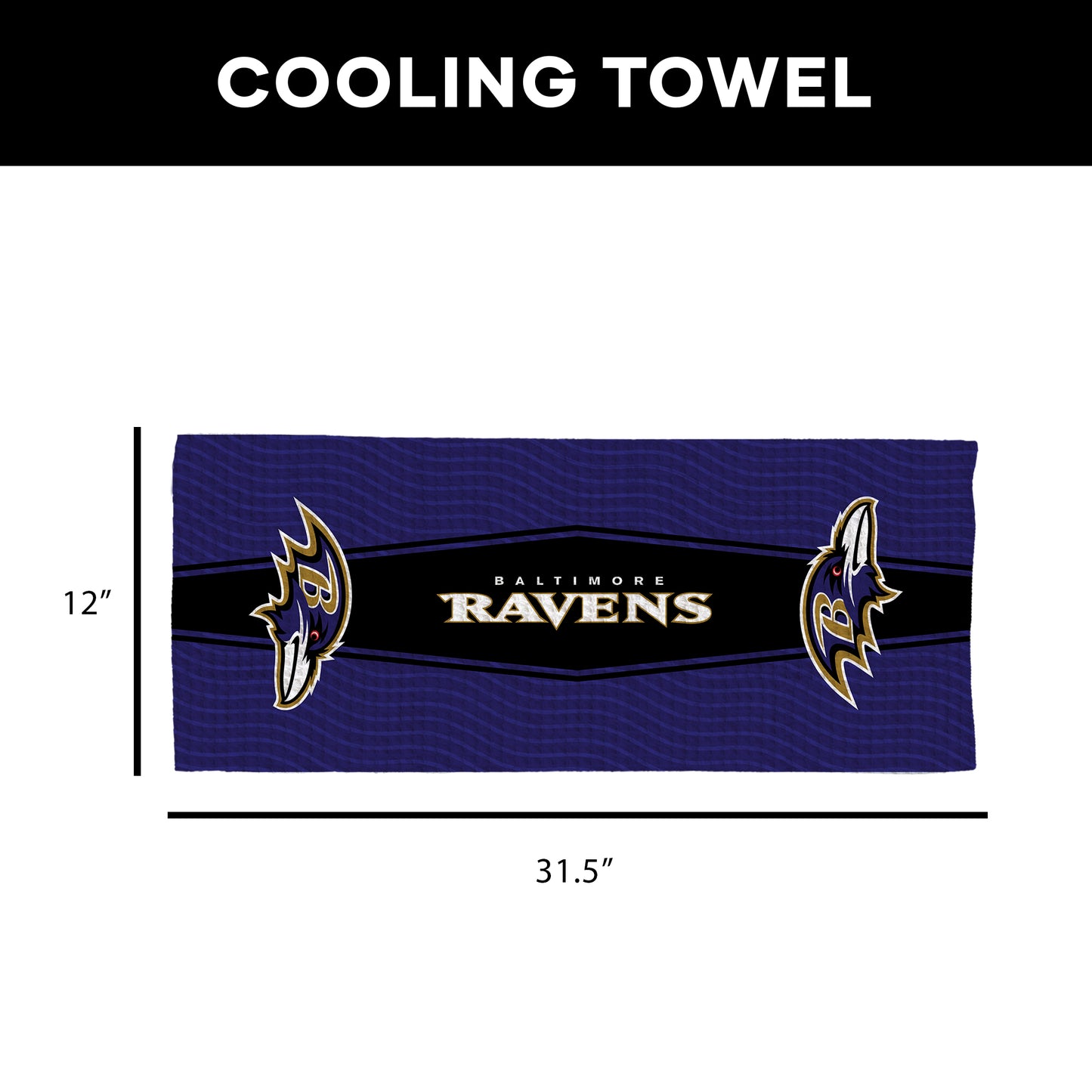 Baltimore Ravens Sweat Absorbing Towel Dimensions