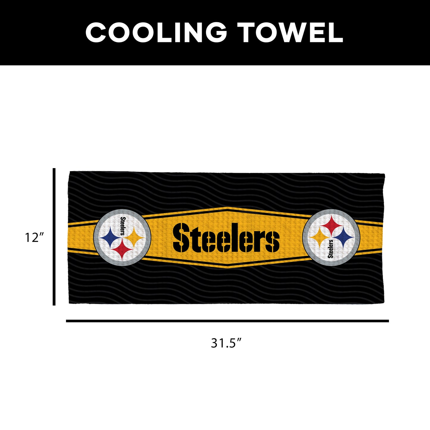 Pittsburgh Steelers Sweat Absorbing Towel Dimensions