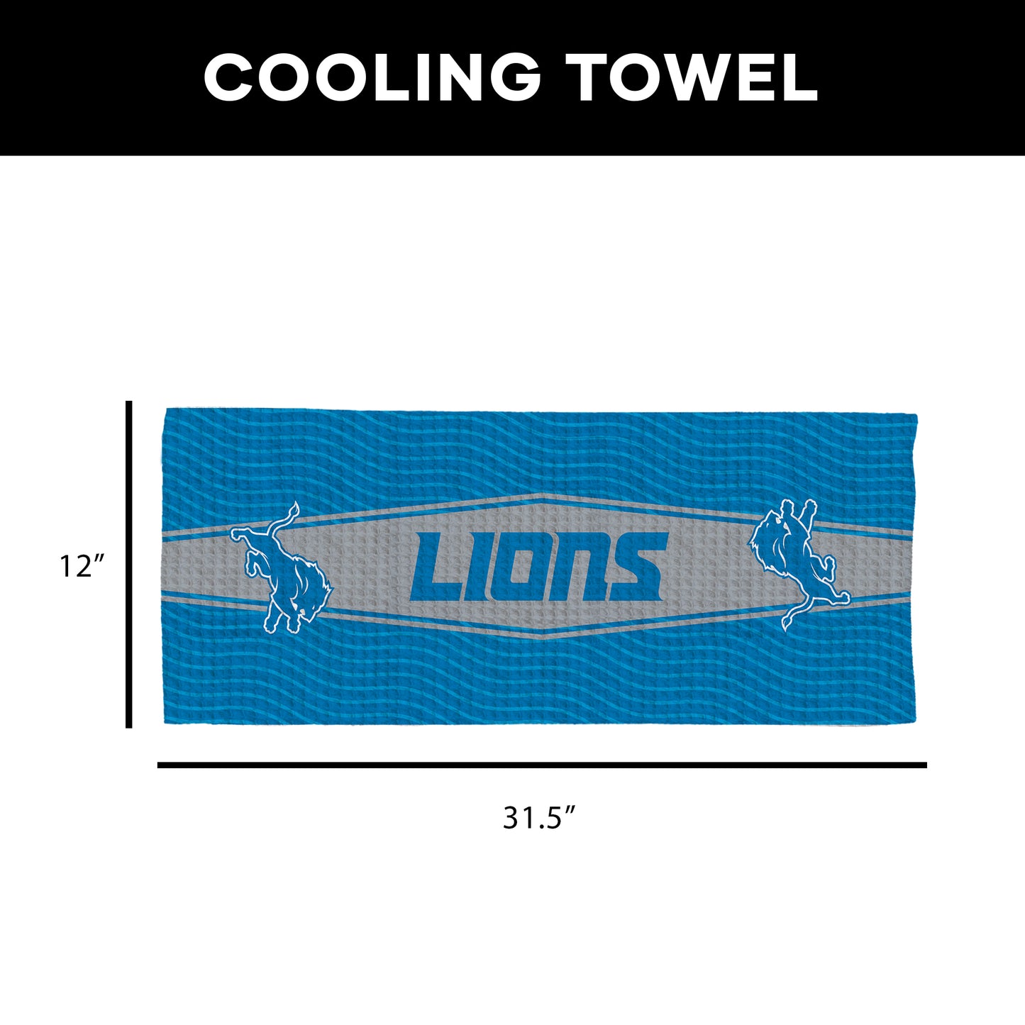 Detroit Lions Sweat Absorbing Towel Dimensions