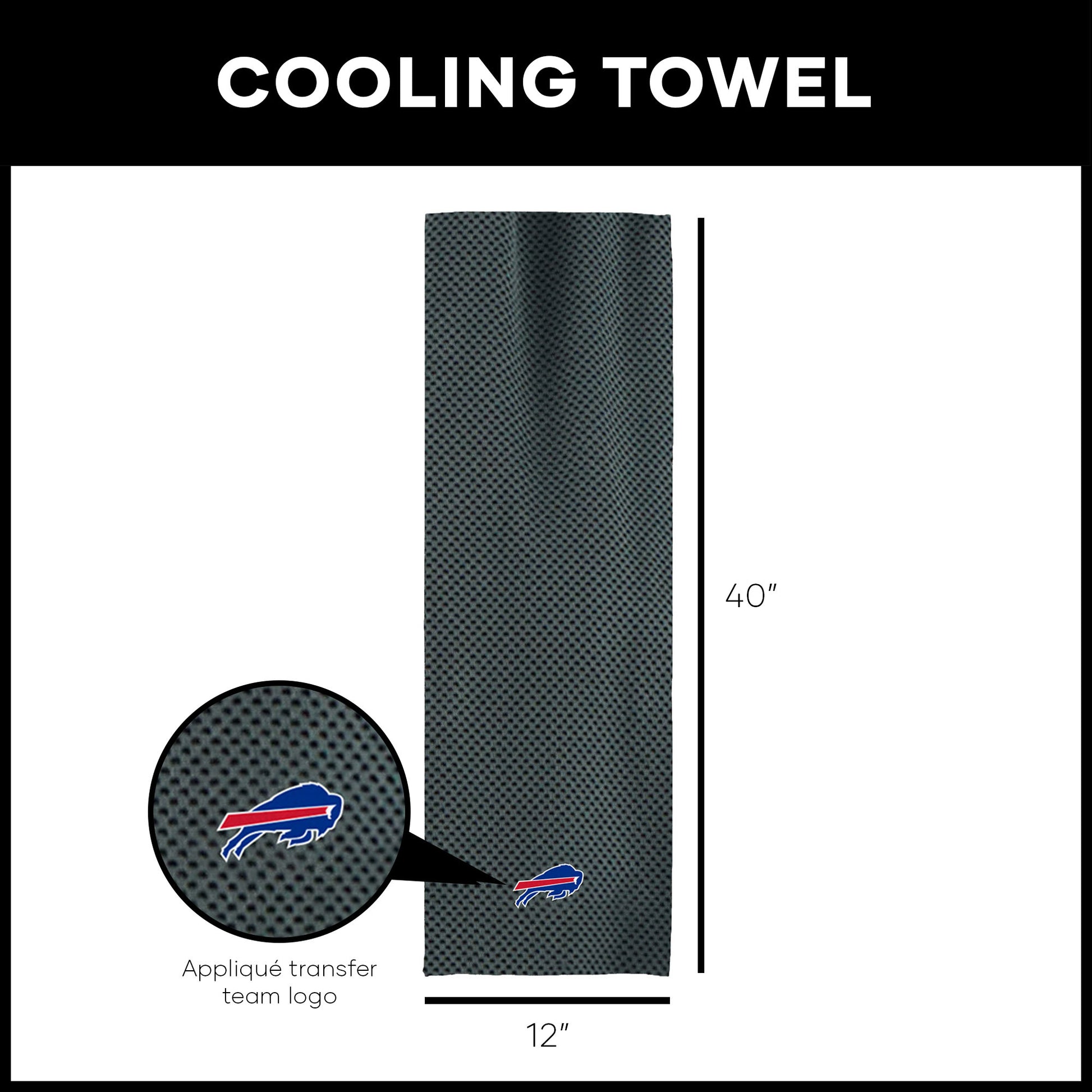 Buffalo Bills Cooling Workout Towel Dimensions
