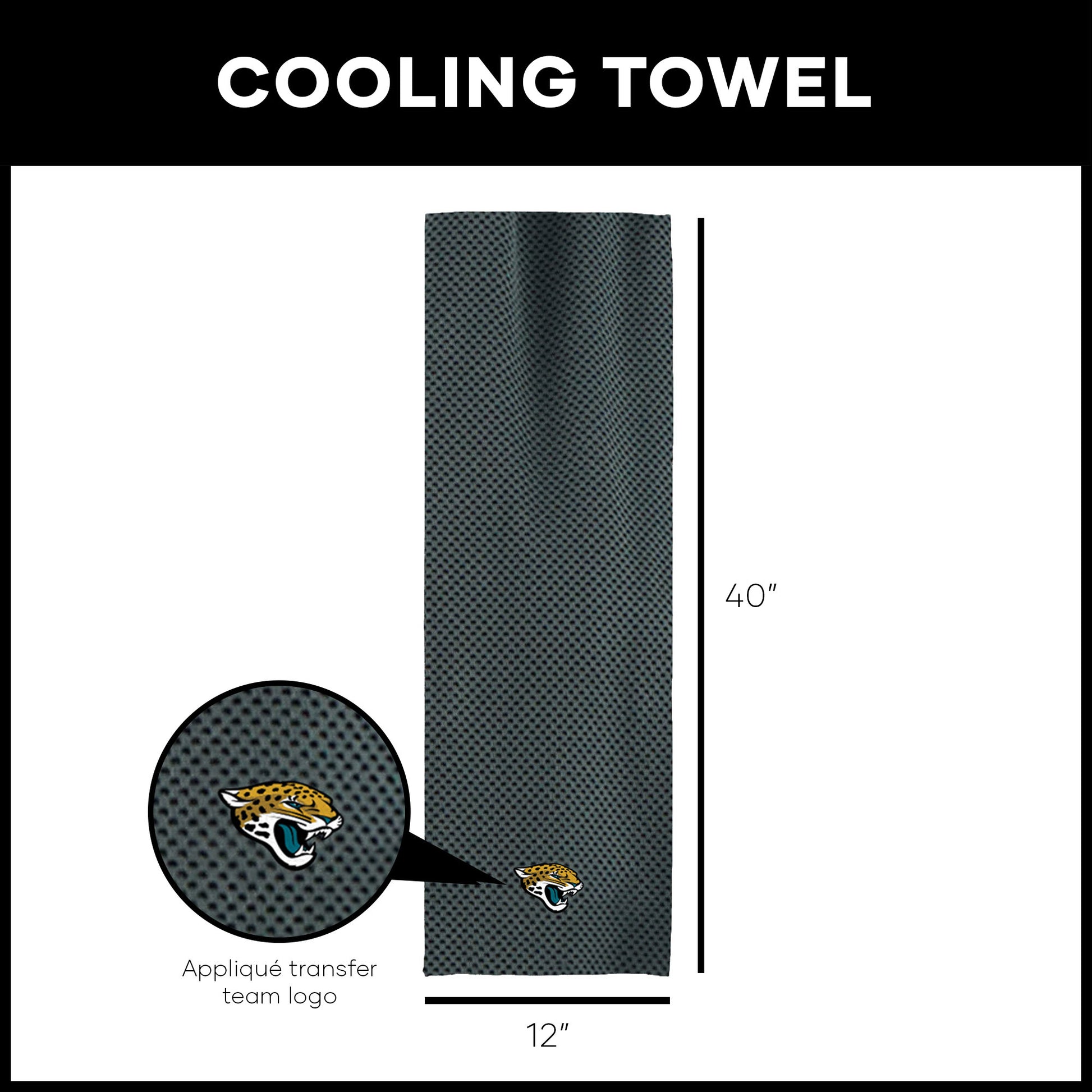 Jacksonville Jaguars Cooling Workout Towel Dimensions
