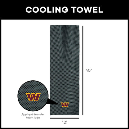 Washington Commanders Cooling Workout Towel Dimensions