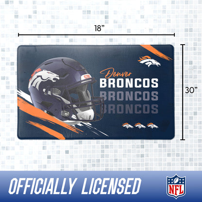 Denver Broncos bath rug dimensions