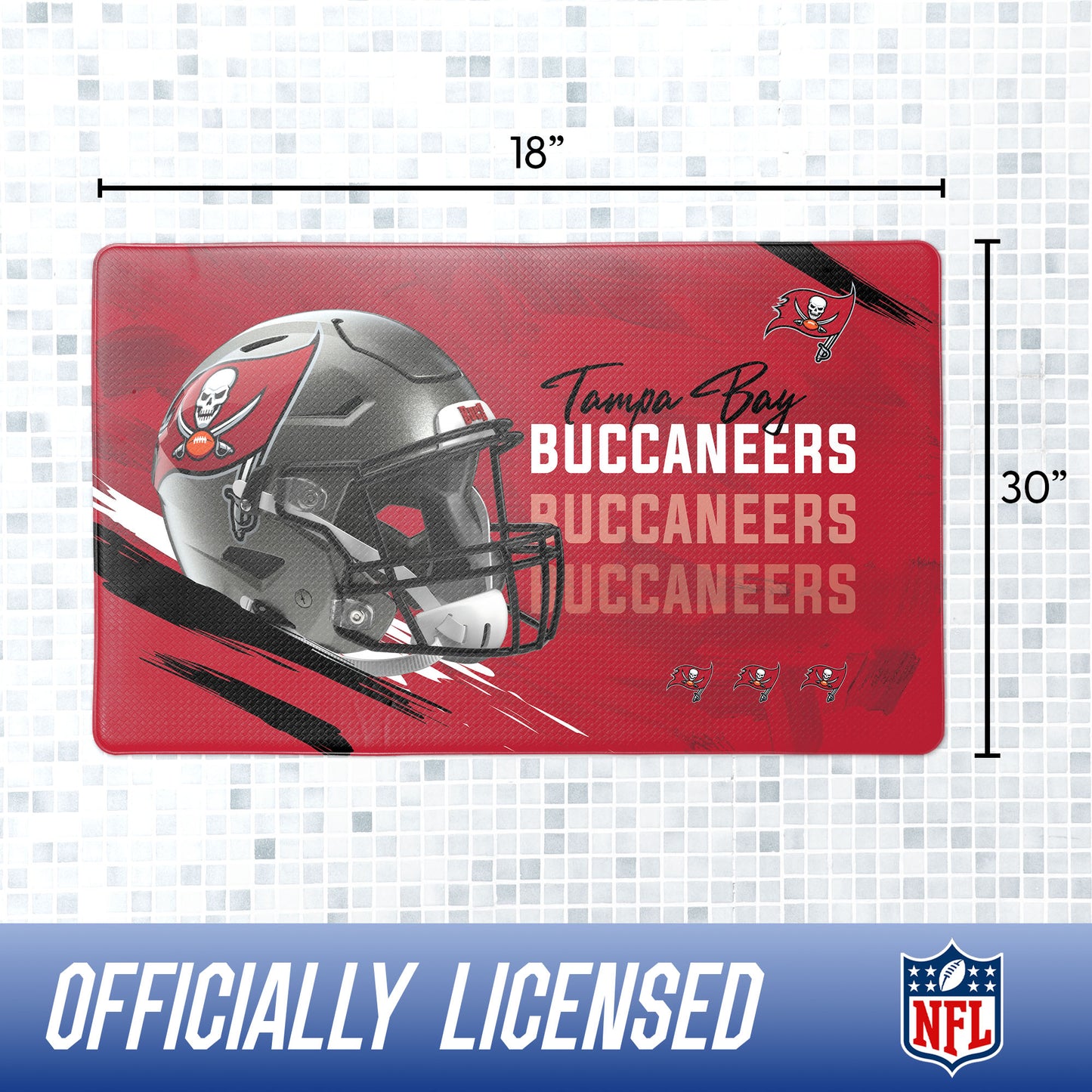 Tampa Bay Buccaneers bath rug dimensions