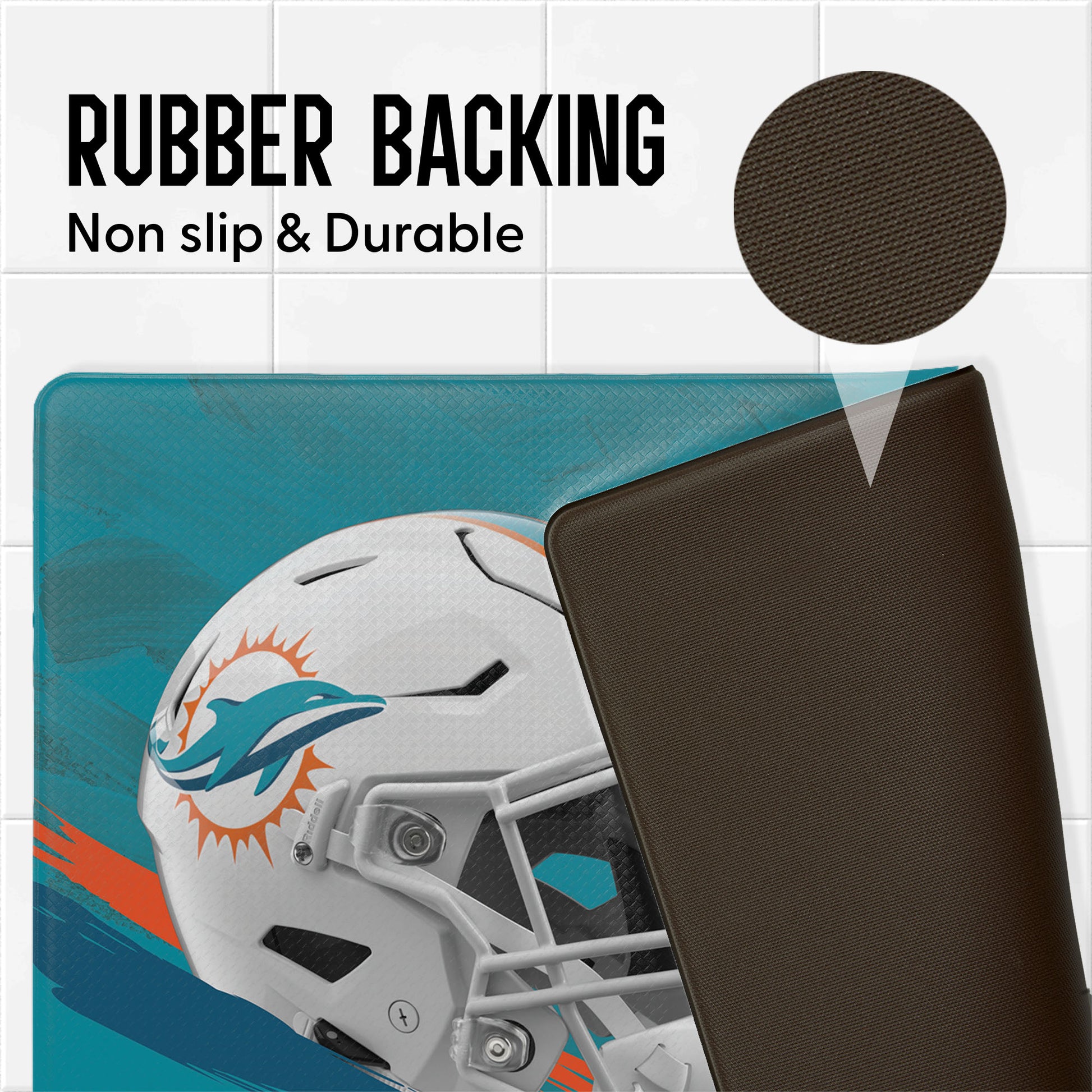 Miami Dolphins embossed floor mat