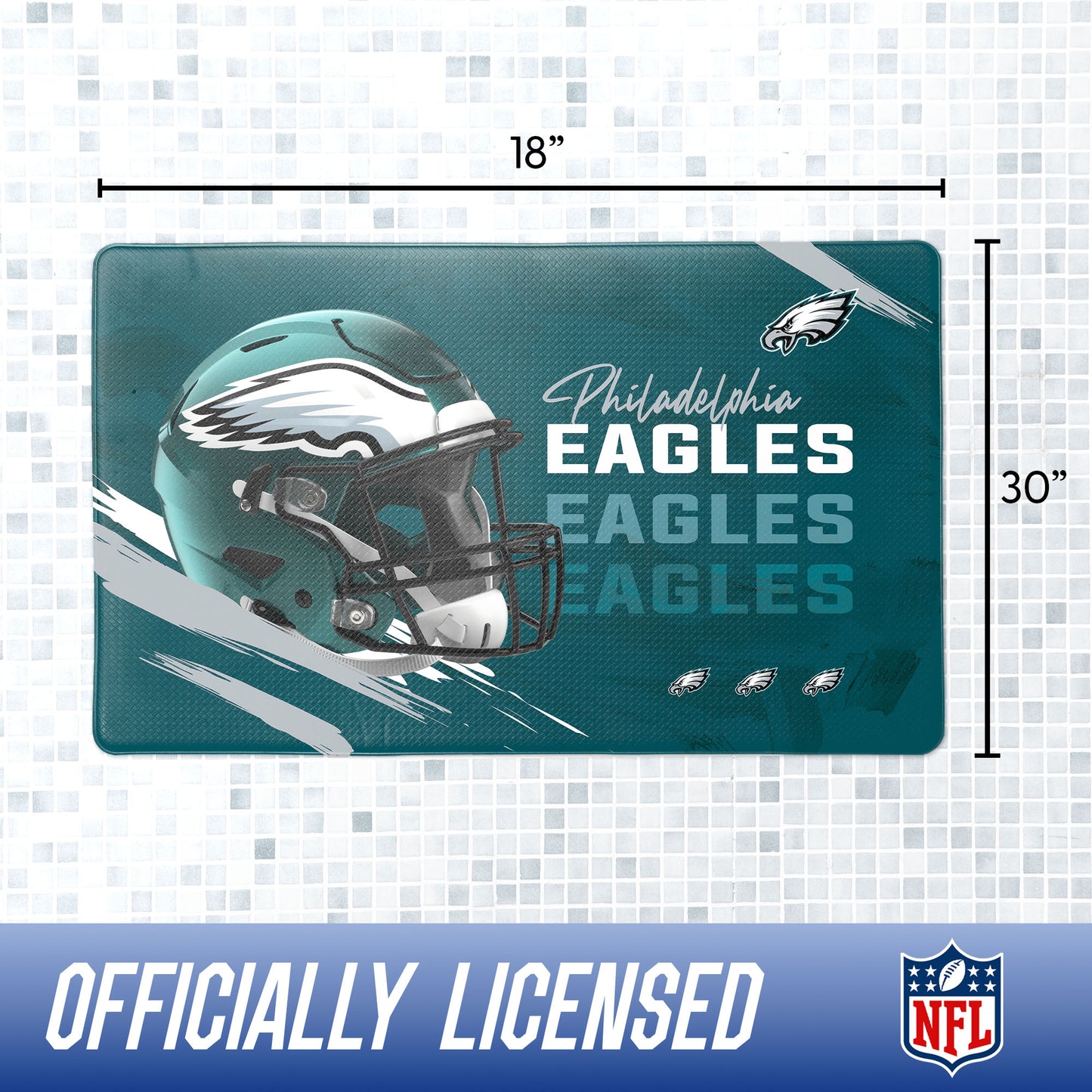 Philadelphia Eagles bath rug dimensions