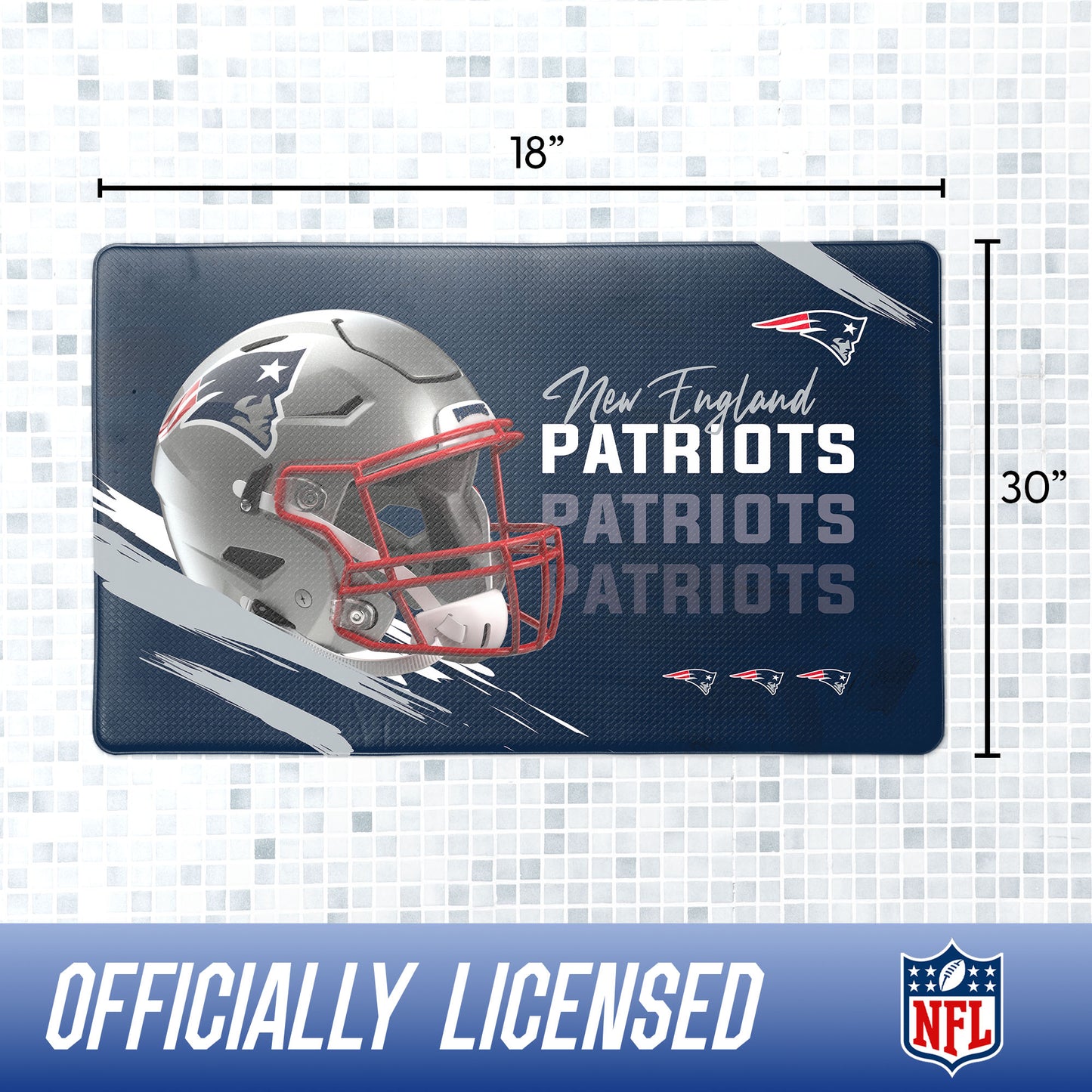 New England Patriots bath rug dimensions