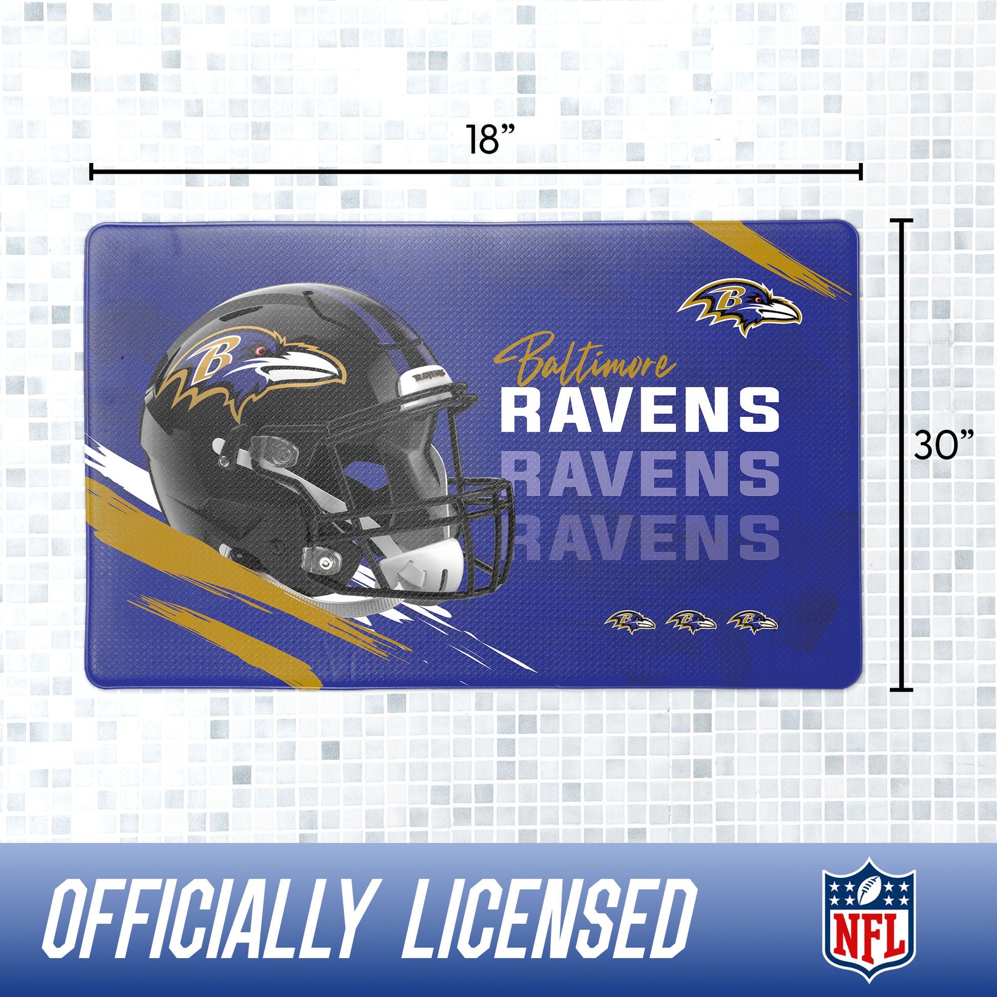 Baltimore Ravens bath rug dimensions