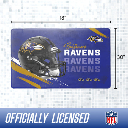 Baltimore Ravens bath rug dimensions