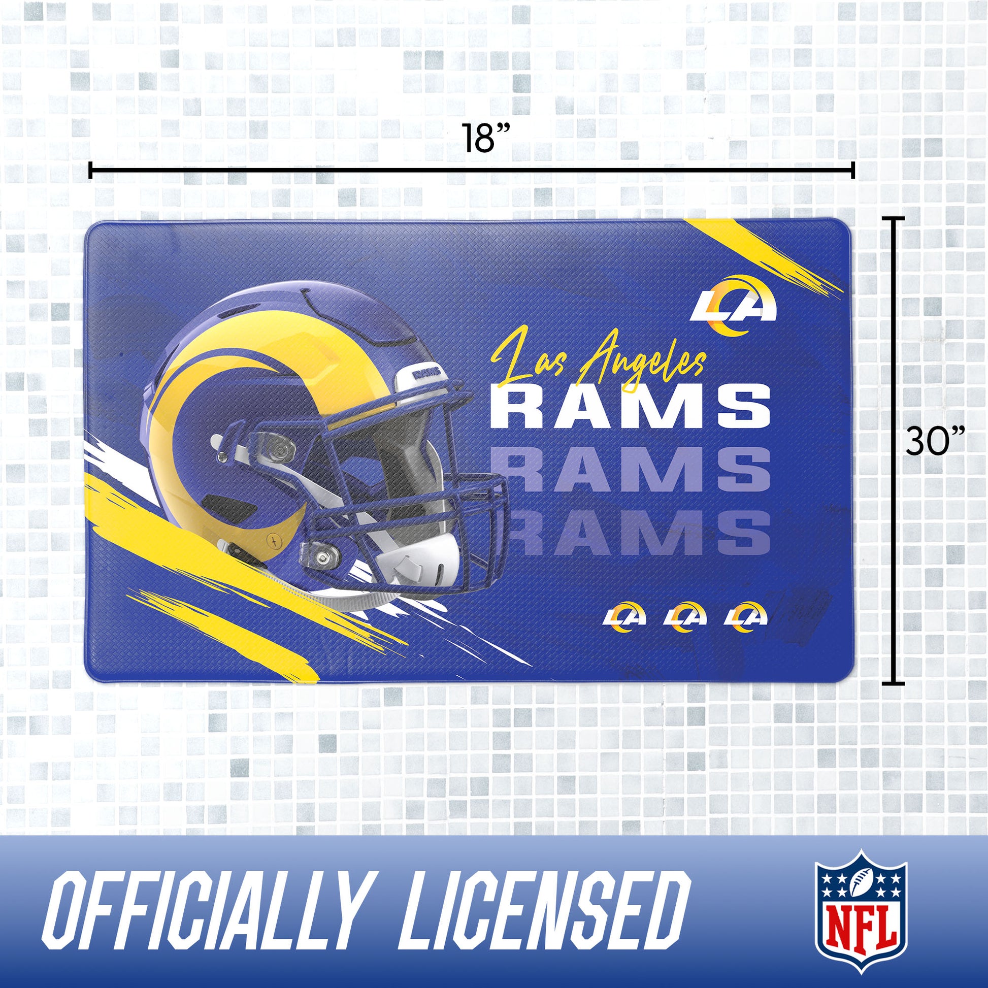 Los Angeles Rams bath rug dimensions