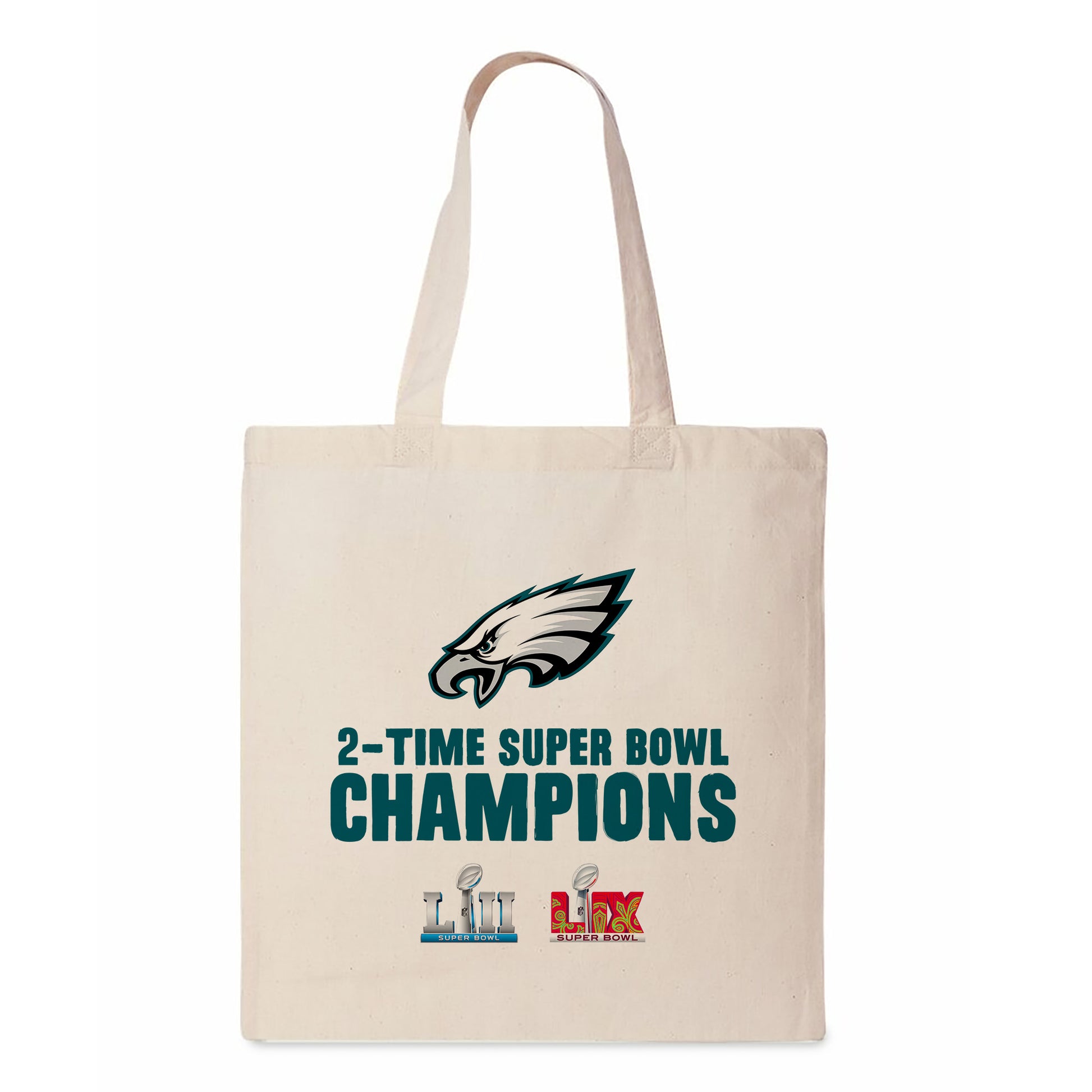 Philadelphia Eagles Multi Super Bowl Champs Canvas Tote