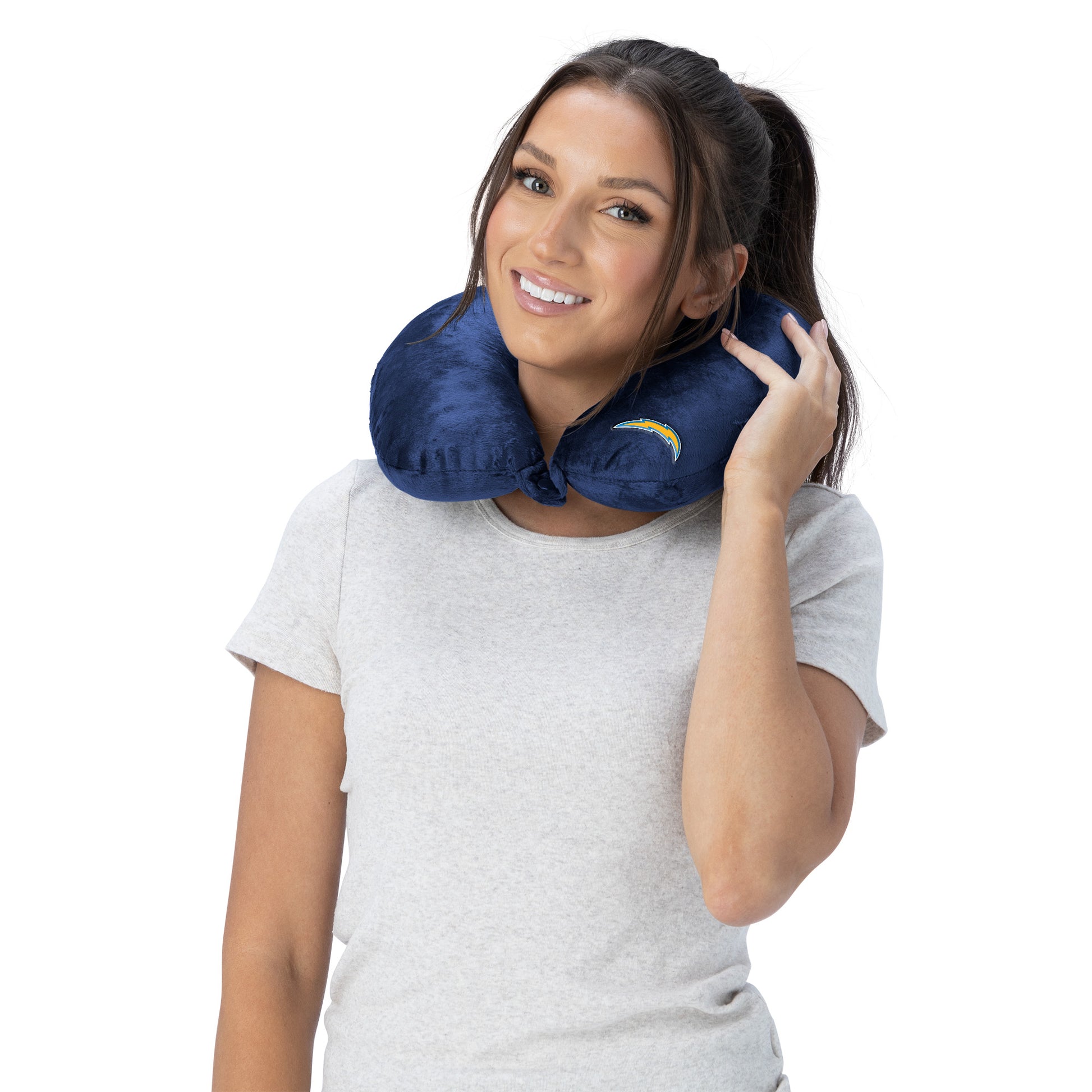 Los Angeles Chargers Travel Neck Roll Pillow