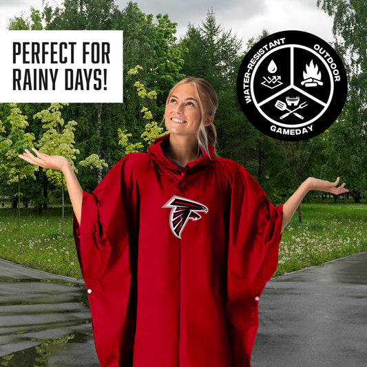 Atlanta Falcons hooded rain poncho