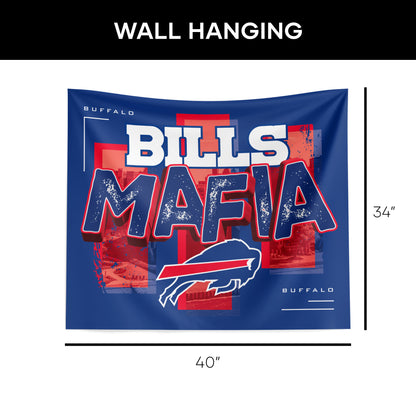 Buffalo Bills BILLS MAFIA Wall Hanging Dimensions