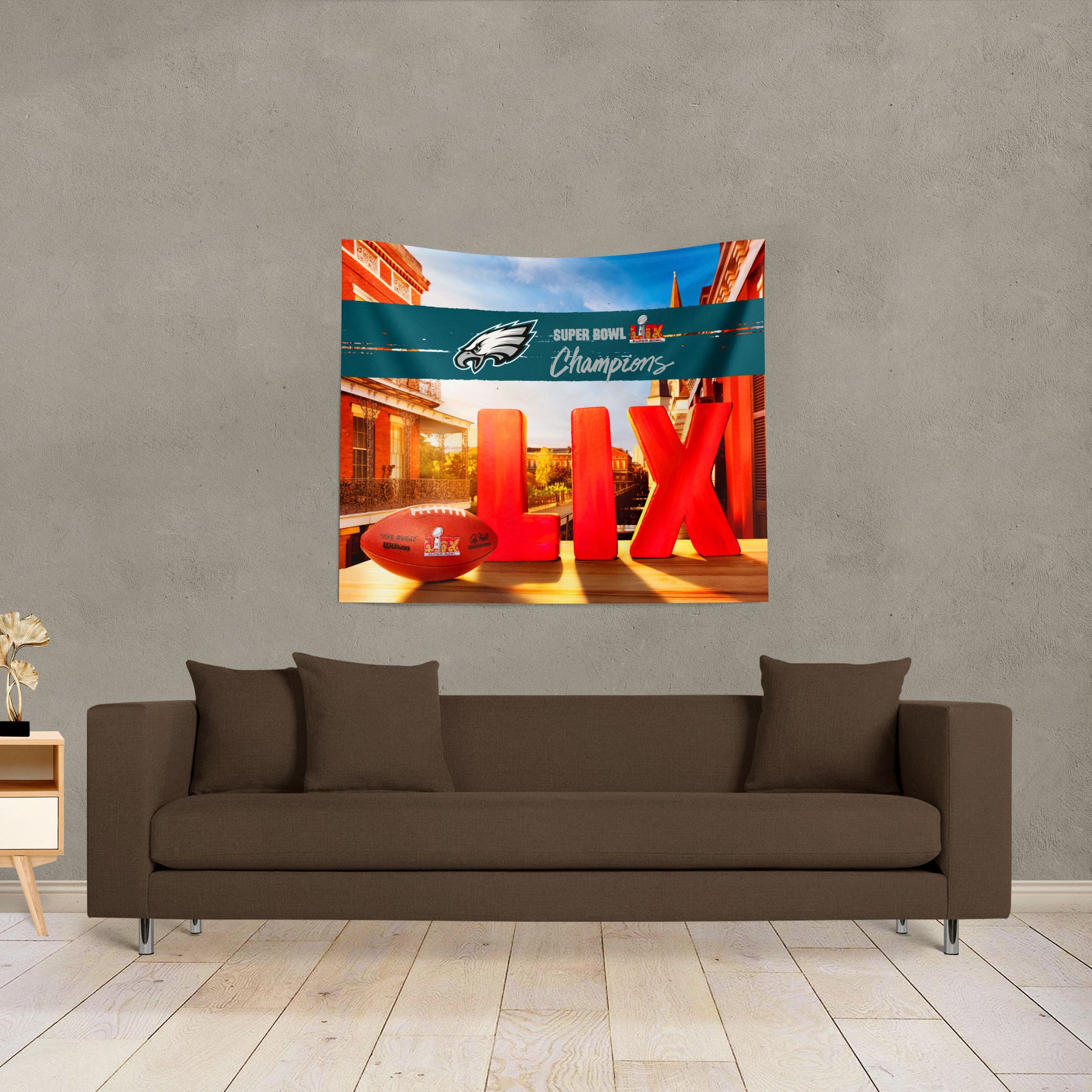 Philadelphia Eagles Super Bowl Champs Wall Hanging Lifestyle