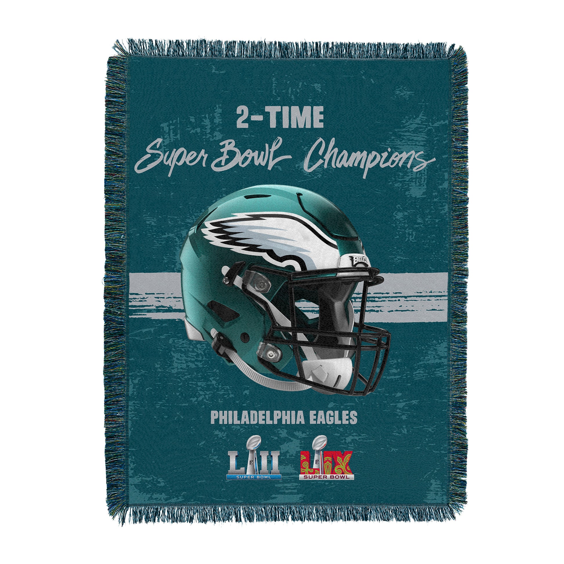 Philadelphia Eagles Multi Super Bowl Champs Woven Tapestry