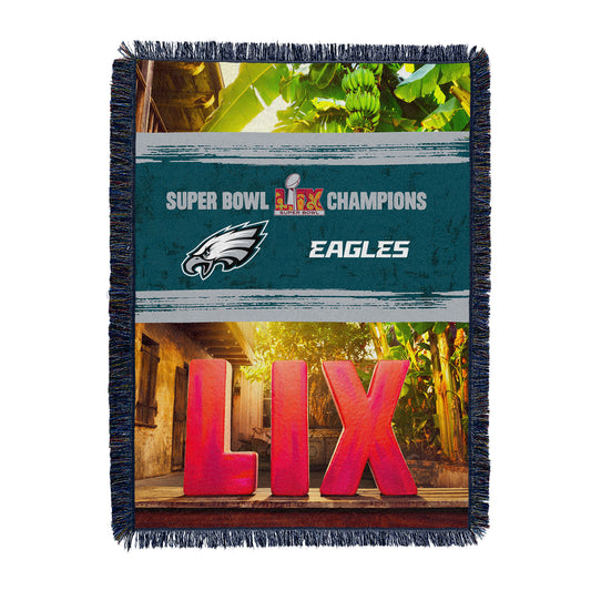 Philadelphia Eagles Super Bowl 59 Champs Woven Tapestry