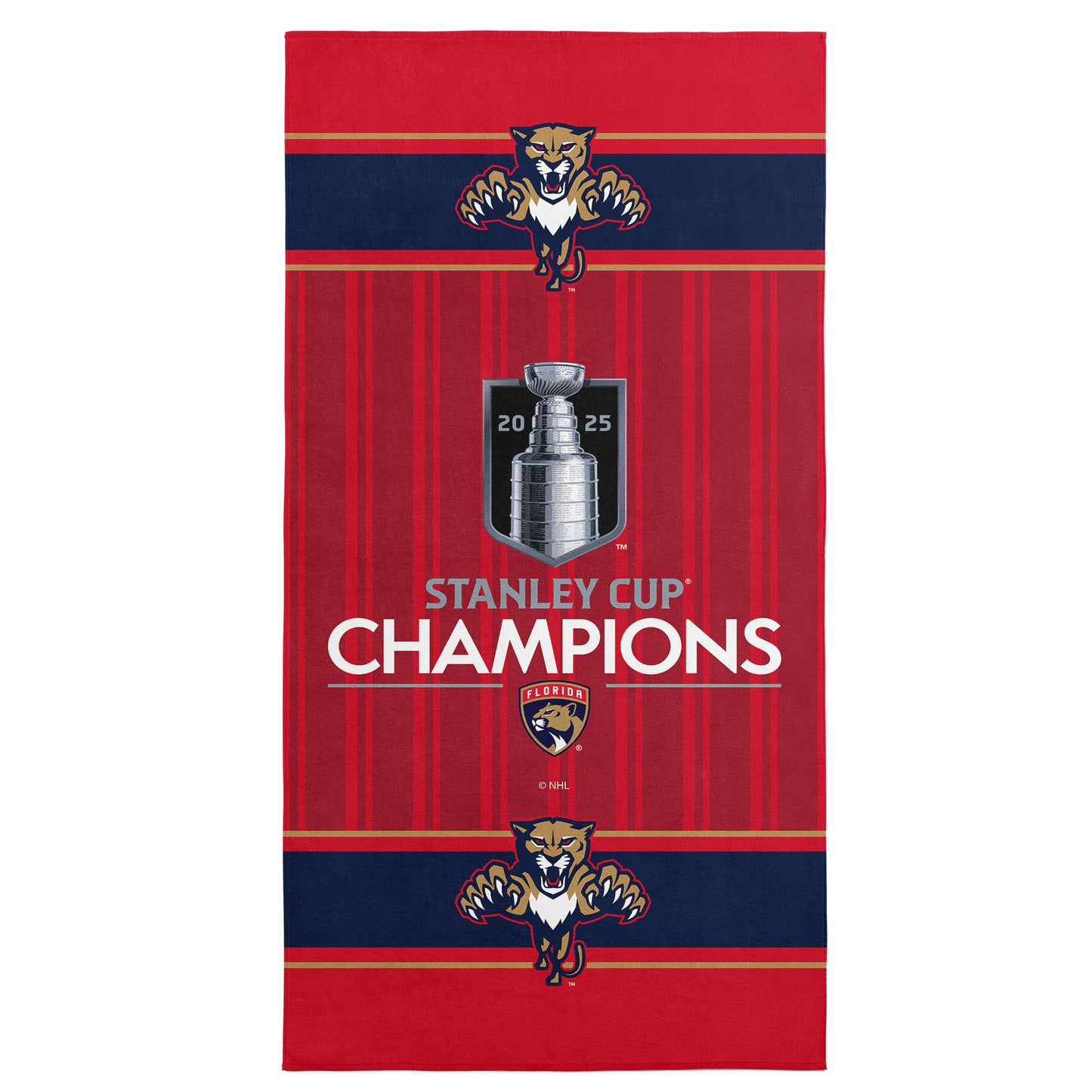 Florida Panthers NHL Stanley Cup Champions beach towel