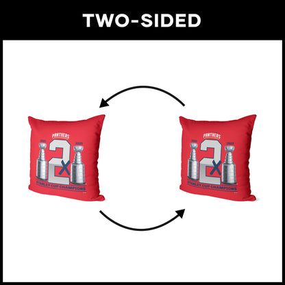Florida Panthers NHL Stanley Cup Champions throw pillow