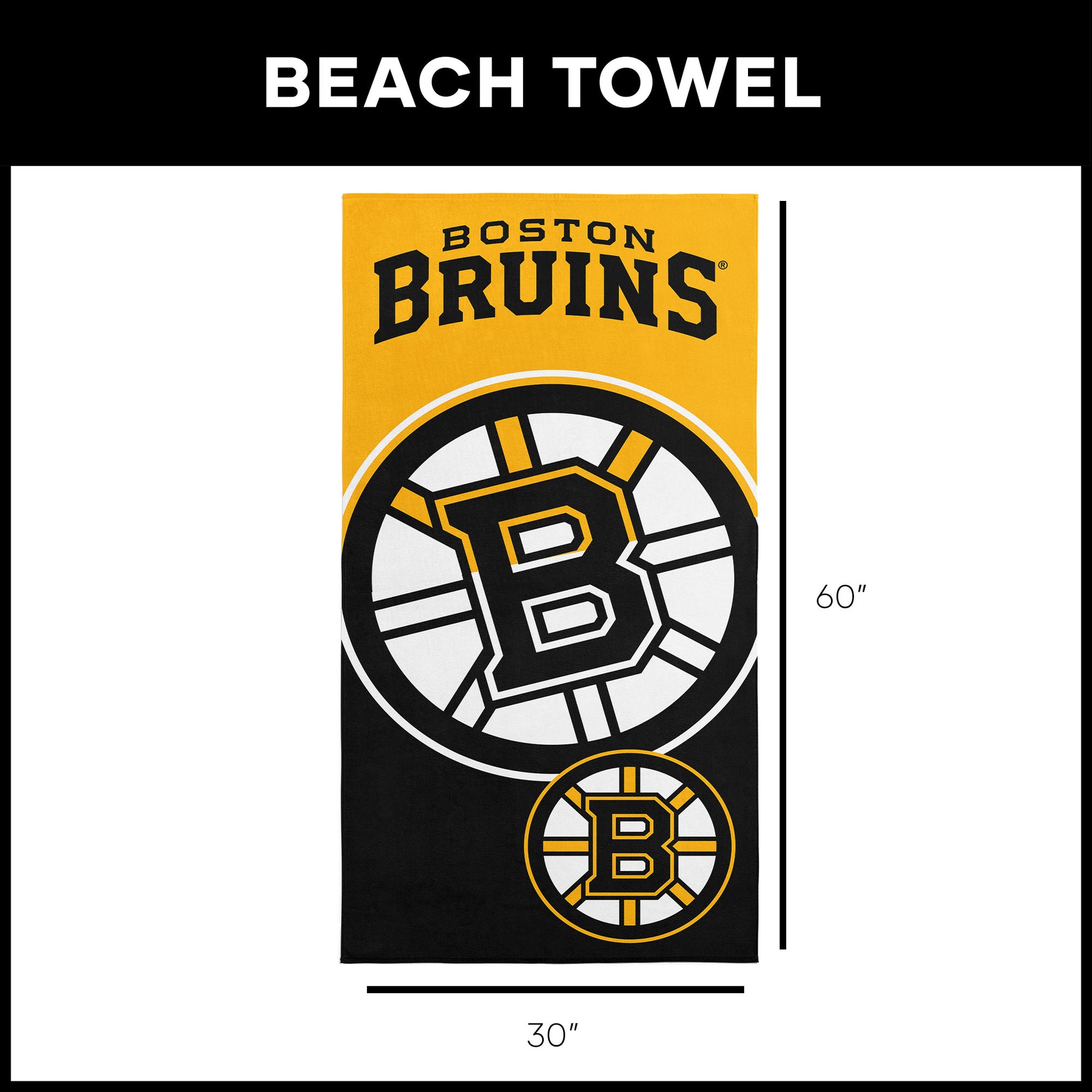Boston Bruins Beach Towel Dimensions