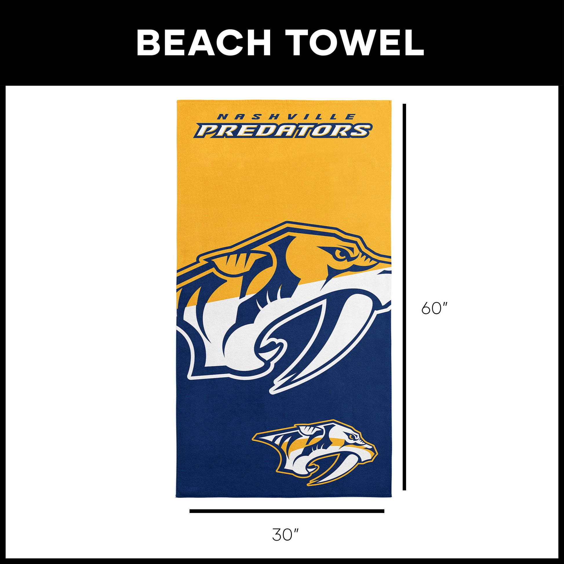 Nashville Predators Beach Towel Dimensions