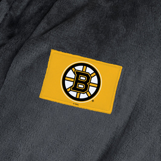 Boston Bruins Womens SHERPA bathrobe patch
