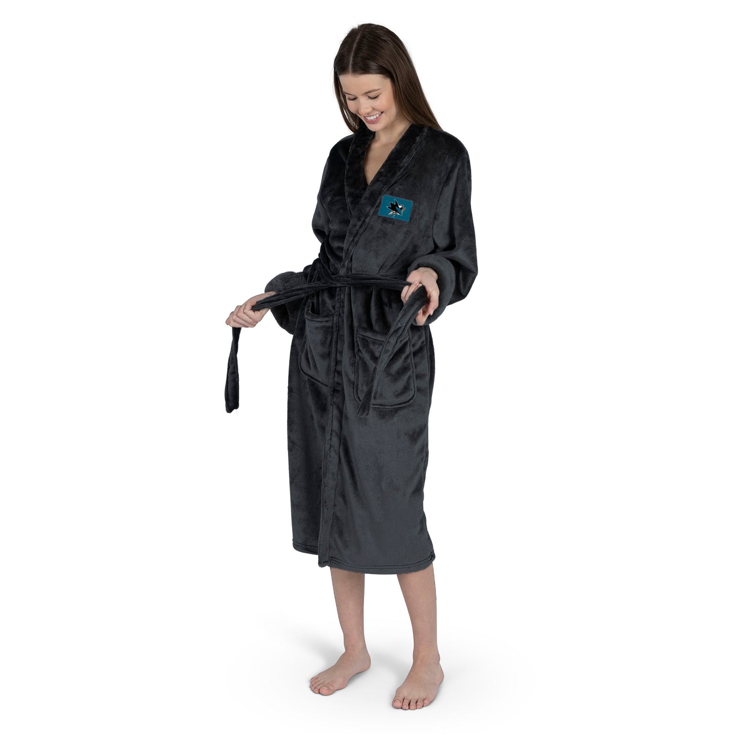 San Jose Sharks Womens SHERPA bathrobe