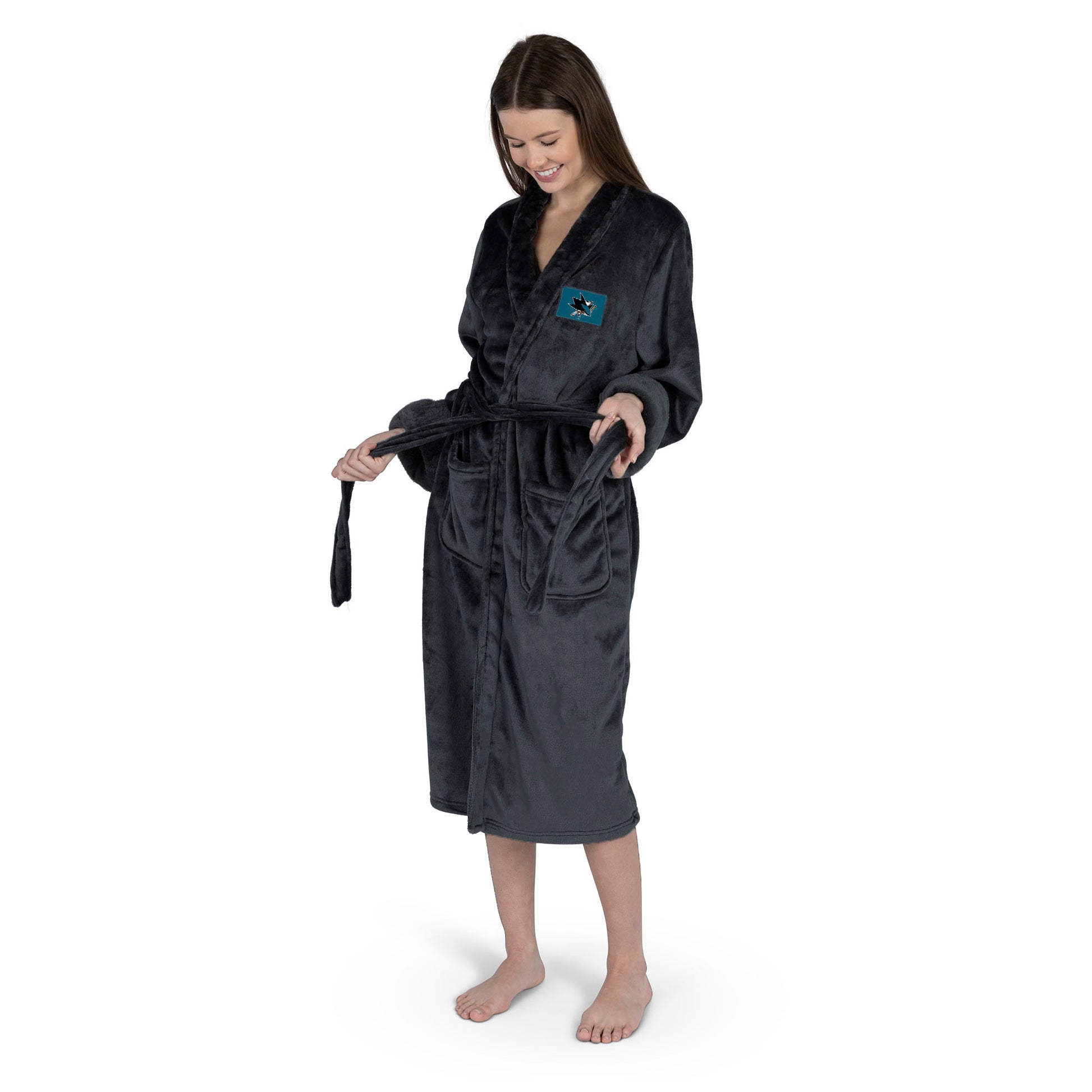 San Jose Sharks Womens SHERPA bathrobe