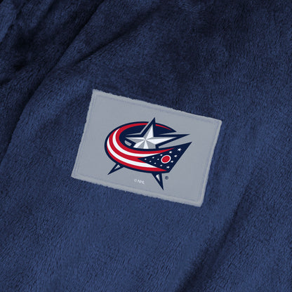 Columbus Blue Jackets Womens SHERPA bathrobe patch