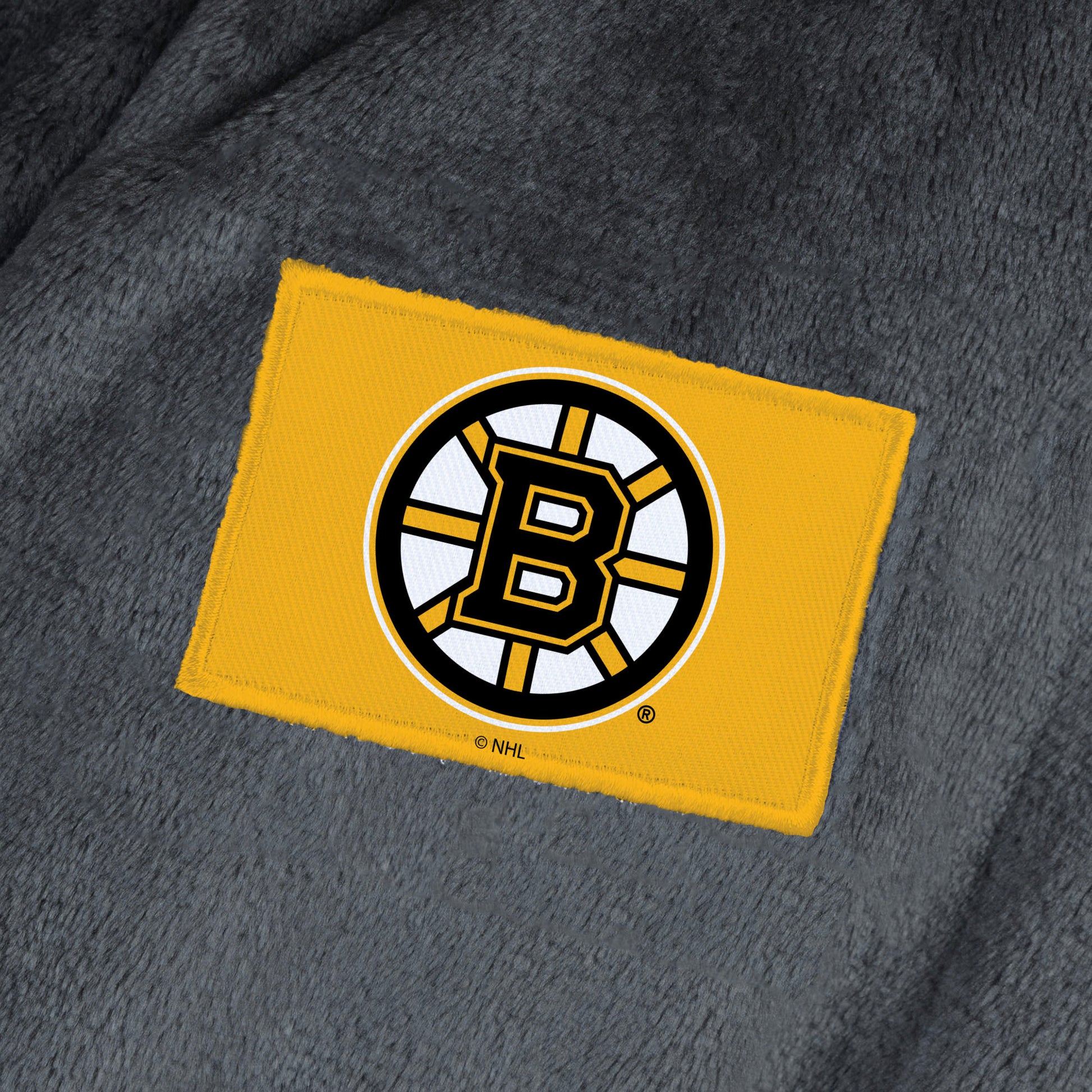 Boston Bruins team color bathrobe patch