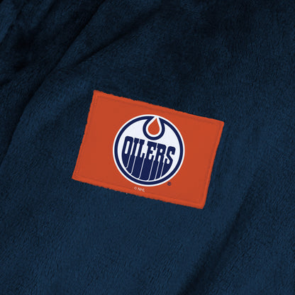 Edmonton Oilers team color bathrobe patch