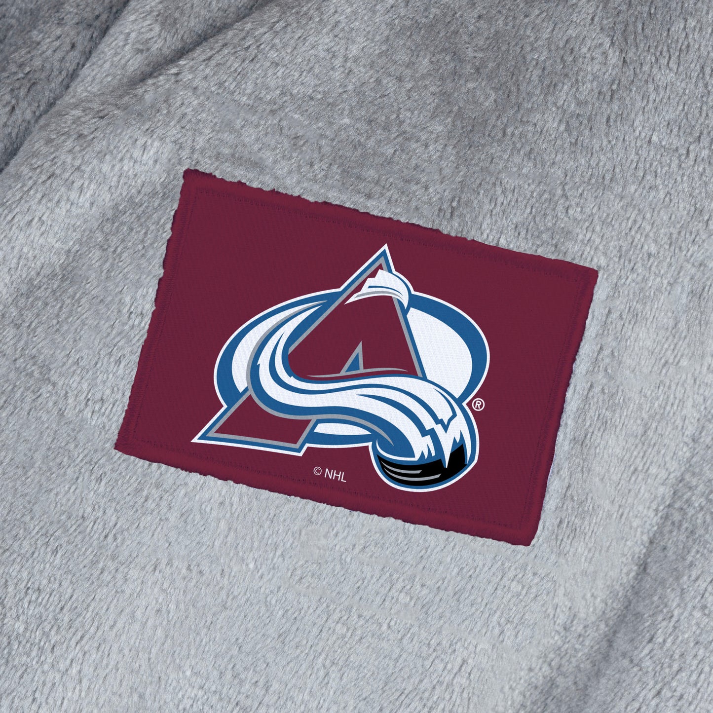 Colorado Avalanche team color bathrobe patch