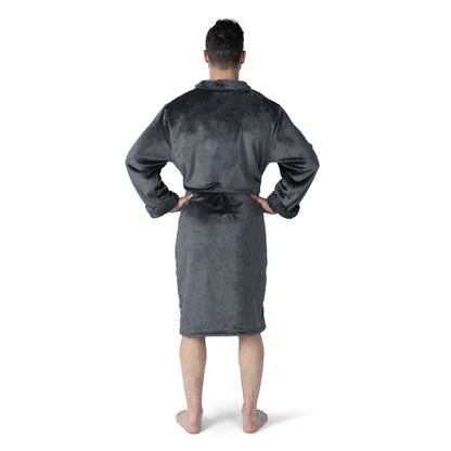 San Jose Sharks silk touch team color bathrobe Back
