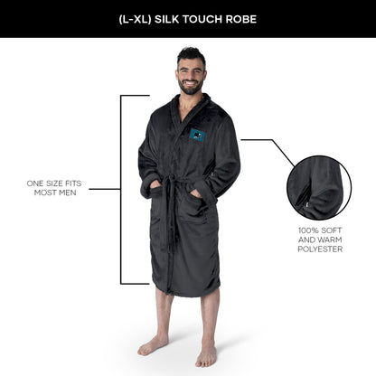 San Jose Sharks silk touch team color bathrobe dimensions