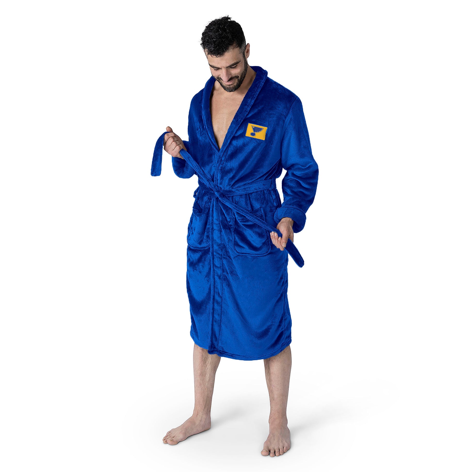 St. Louis Blues silk touch team color bathrobe