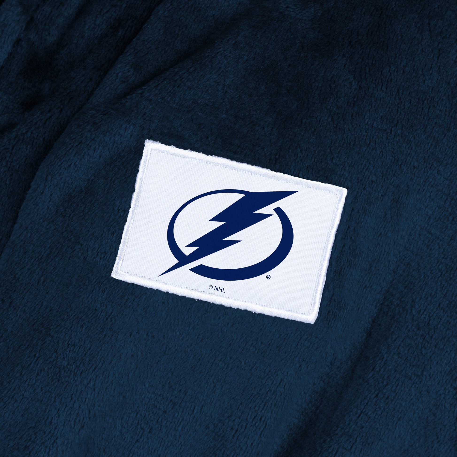 Tampa Bay Lightning team color bathrobe patch