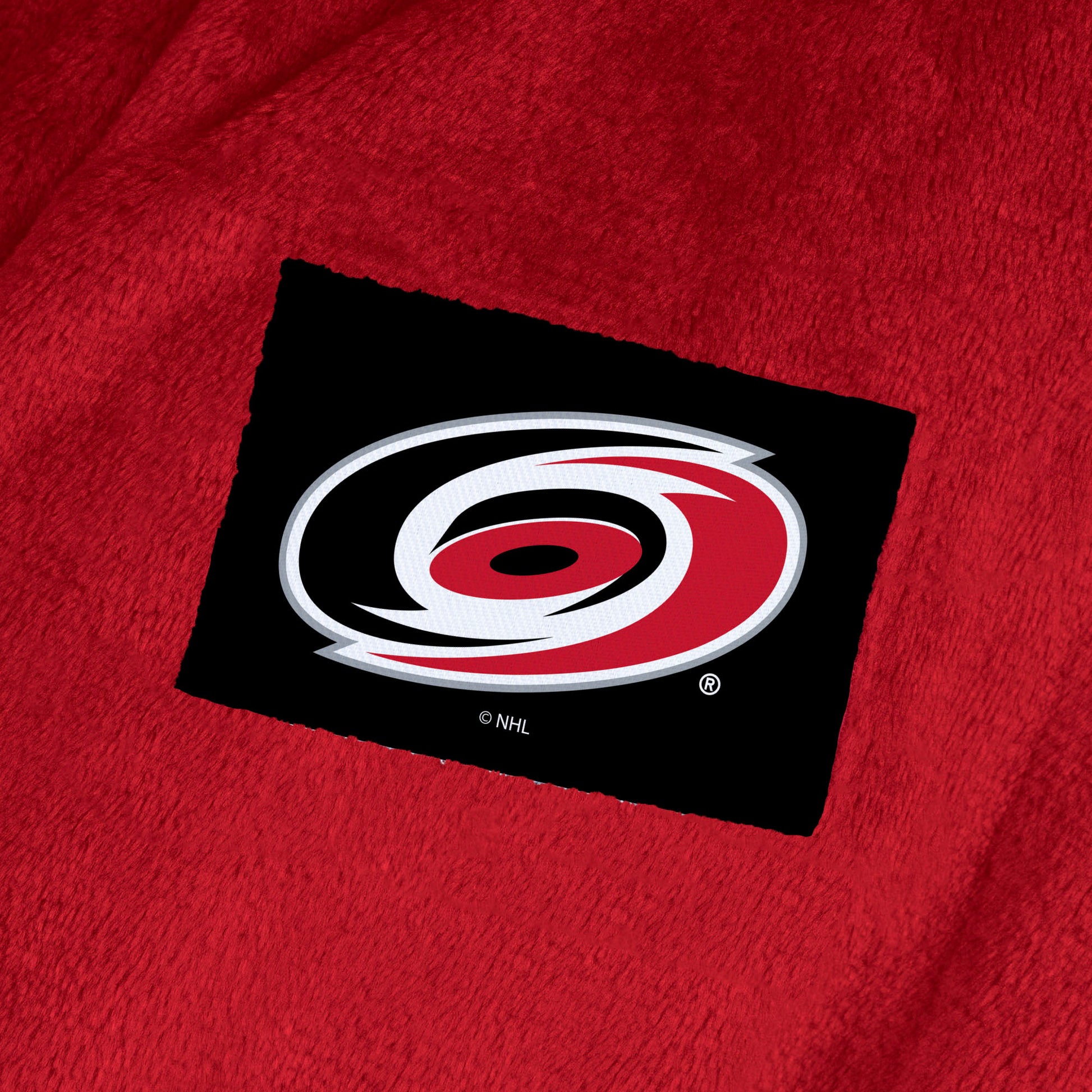 Carolina Hurricanes team color bathrobe patch