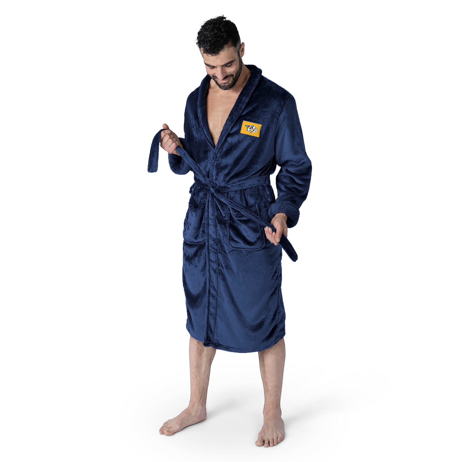 Nashville Predators silk touch team color bathrobe