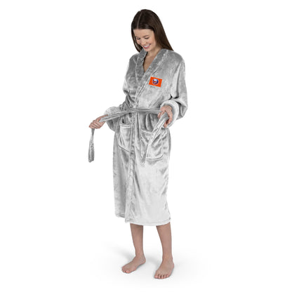 New York Islanders WHITE Womens SHERPA bathrobe
