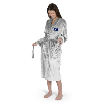 Tampa Bay Lightning WHITE Womens SHERPA bathrobe