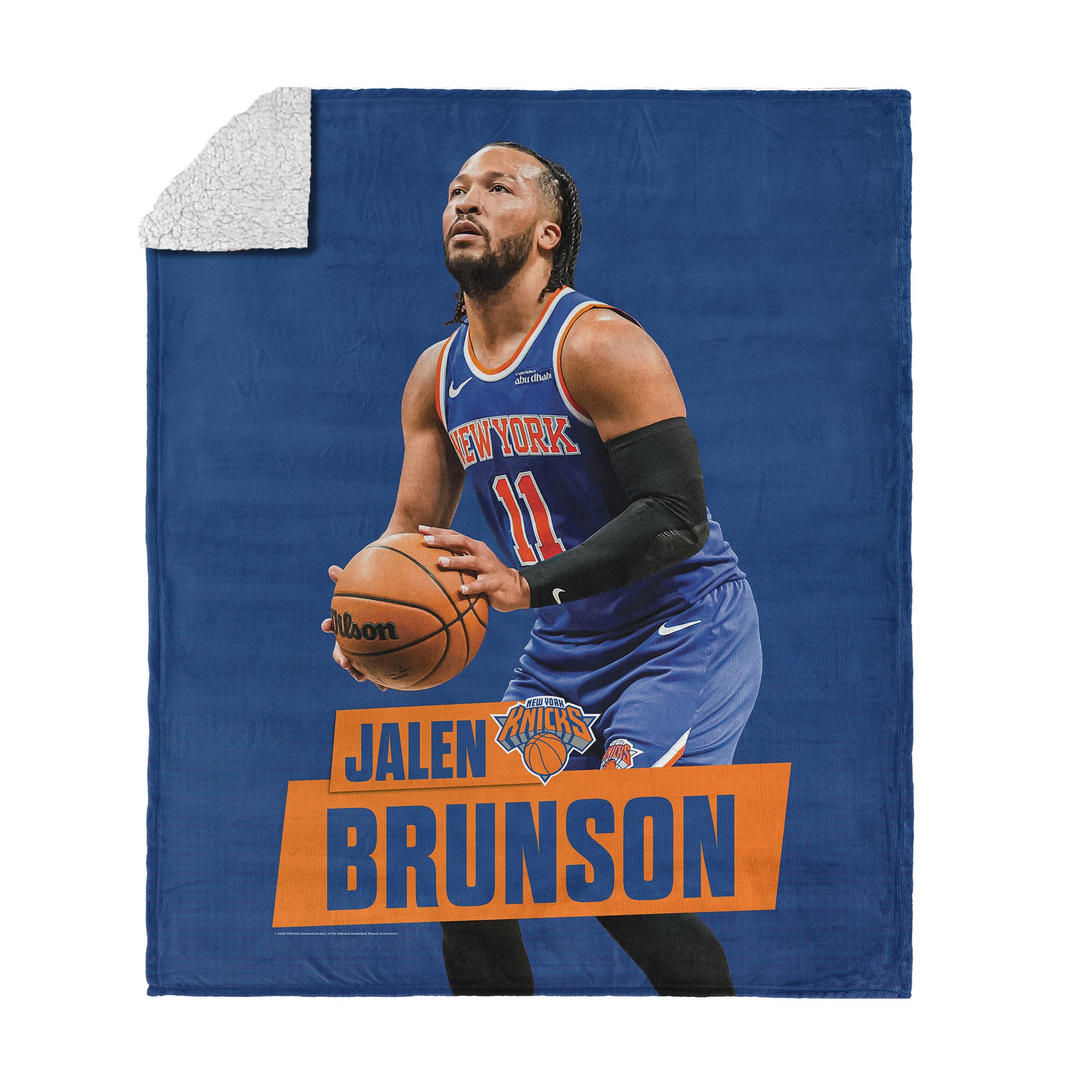 New York Knicks Jalen Brunson Sherpa Blanket