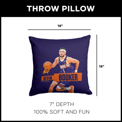 Phoenix Suns Devin Booker throw pillow