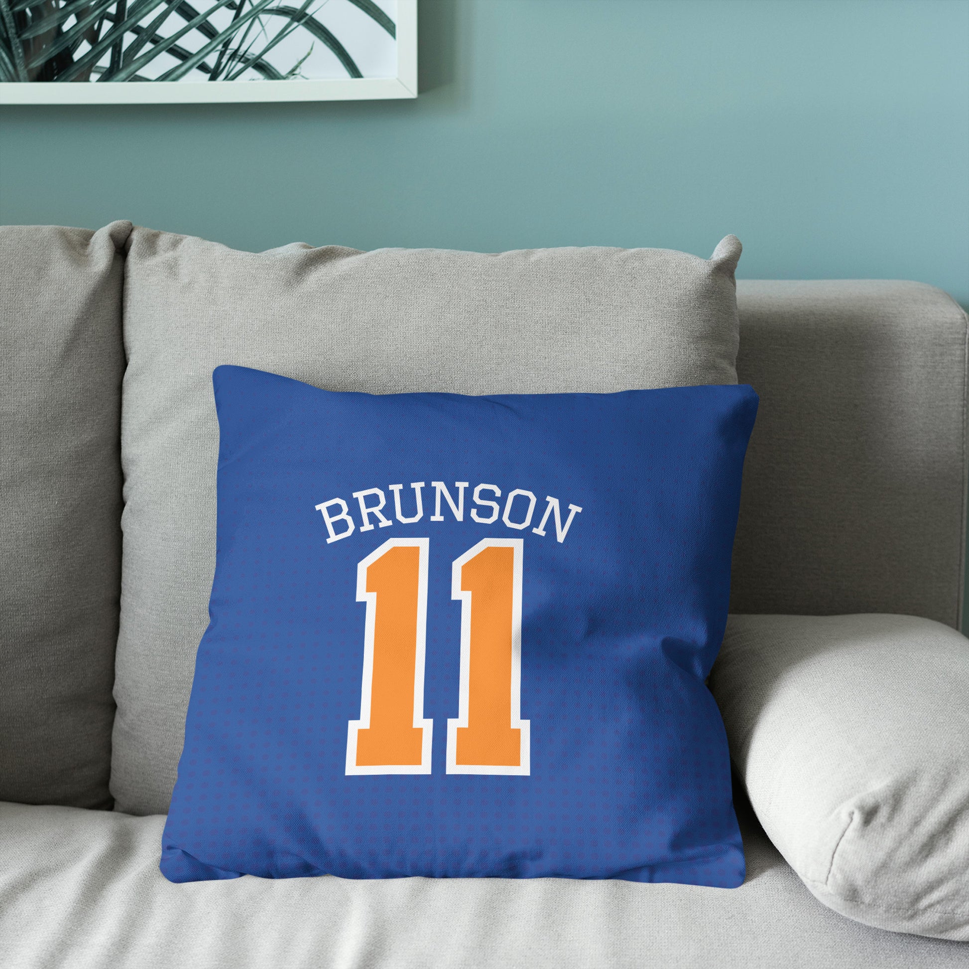 New York Knicks Jalen Brunson throw pillow