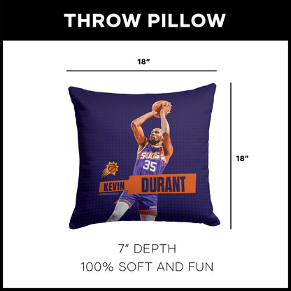 Phoenix Suns Kevin Durant throw pillow