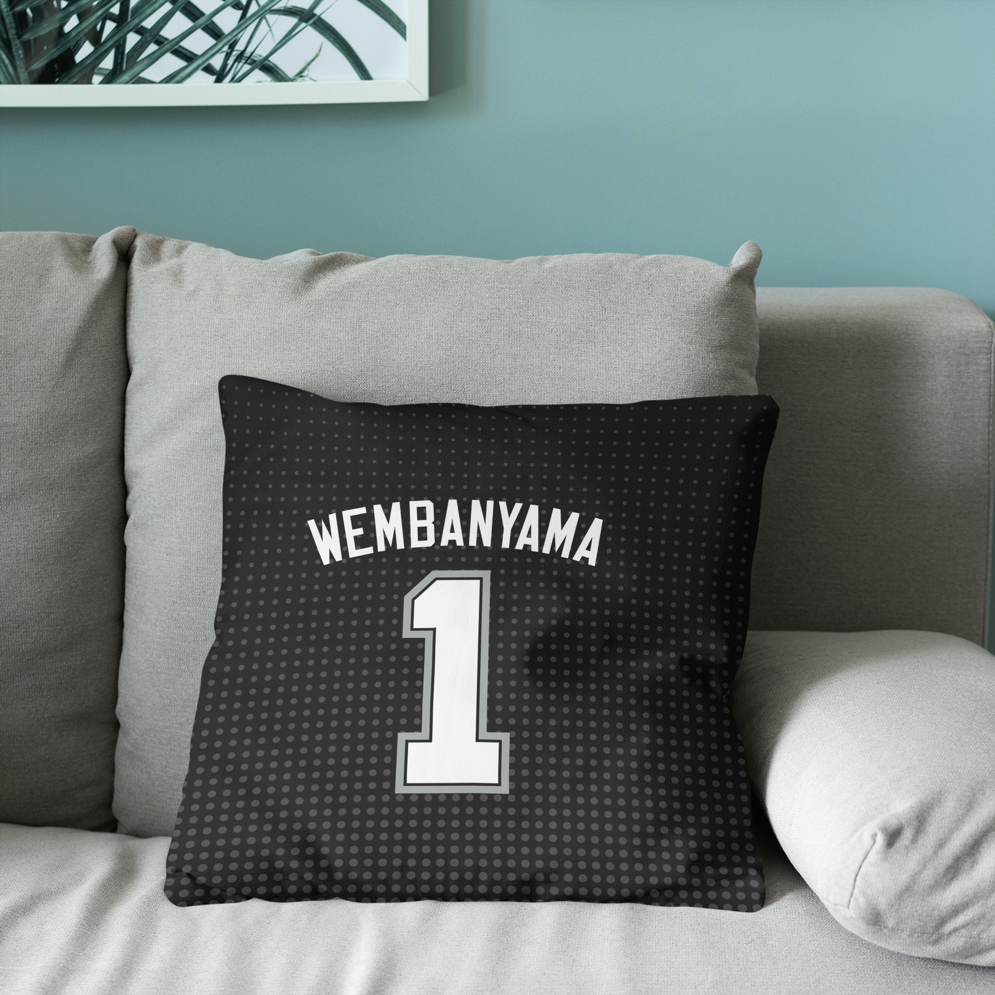 San Antonio Spurs Victor Wembanyama throw pillow