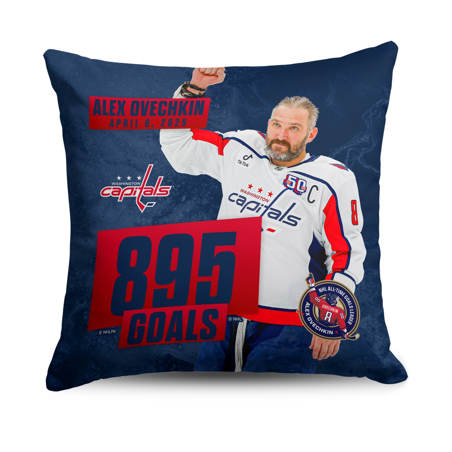 Alex Ovechkin 895 goals scored pillow